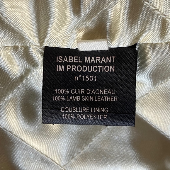 Isabel Marant Bradi SOFT Lambskin Black Leather Jacket 44 10 12 Punk Elegance - Picture 9 of 9